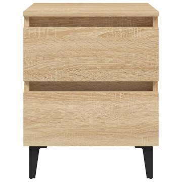 Chic Bed Cabinet Sonoma Oak - Stylish Storage Solution