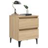 Chic Bed Cabinet Sonoma Oak - Stylish Storage Solution