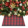 Red & Black Christmas Tree Skirt 48x48 cm - Hipomarket