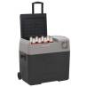 Portable Cool Box with Wheel & Handle - 40L, Black & Grey