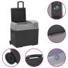 Portable Cool Box with Wheel & Handle - 40L, Black & Grey