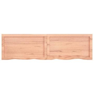 Wall Shelf Light Brown - Solid Oak Wood | HipoMarket