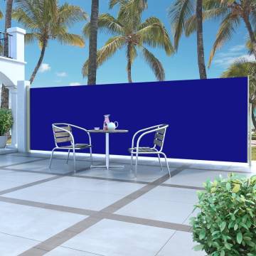 Patio Retractable Side Awning 160x500 cm Blue - HipoMarket