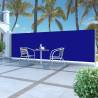 Patio Retractable Side Awning 160x500 cm Blue Colour blue Size 160 x 500 cm Quantity in Package 1 