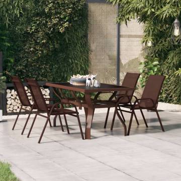 Garden Table Brown and Black 140x70 cm - Stylish & Durable