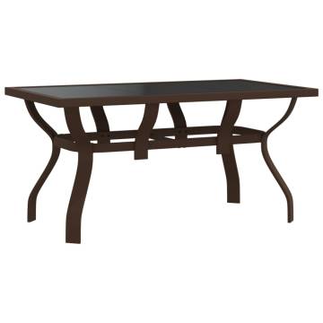 Garden Table Brown and Black 140x70 cm - Stylish & Durable