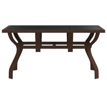 Garden Table Brown and Black 140x70 cm - Stylish & Durable