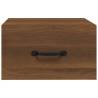 Wall-Mounted Bedside Cabinet Brown Oak - Space Saving Elegance