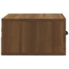 Wall-Mounted Bedside Cabinet Brown Oak - Space Saving Elegance