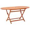 Folding Garden Table - Solid Eucalyptus Wood | Hipomarket