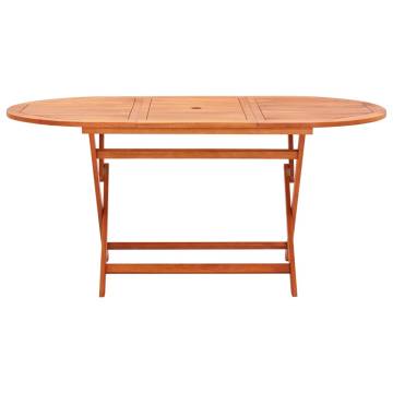 Folding Garden Table - Solid Eucalyptus Wood | Hipomarket