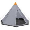 4-Person Camping Tent Grey - Sturdy & Easy to Set Up