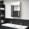 LED Bathroom Mirror Cabinet White and Oak 50x13x70 cm Colour white and oak Size 50 x 13 x 70 cm Quantity in Package 1 