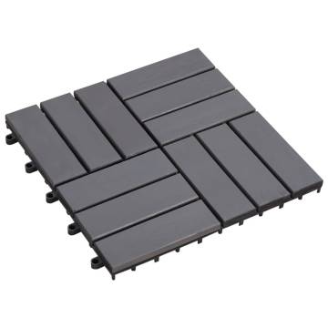 Decking Tiles 10 pcs Grey Wash - Durable Acacia Wood