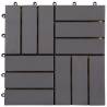 Decking Tiles 10 pcs Grey Wash - Durable Acacia Wood