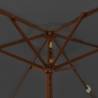 Garden Parasol with Wooden Pole - Anthracite 196x231 cm