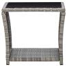 Stylish Grey Poly Rattan Coffee Table 45x45 cm | HipoMarket