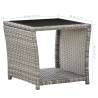 Stylish Grey Poly Rattan Coffee Table 45x45 cm | HipoMarket