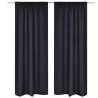 2 pcs Black Slot-Headed Blackout Curtains 135 x 245 cm Colour black Size 135 x 245 cm Quantity in Package 2 