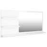 High Gloss White Bathroom Mirror - Stylish & Functional