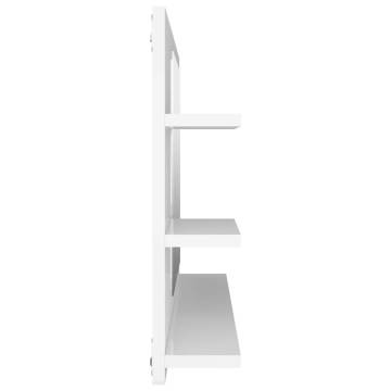 High Gloss White Bathroom Mirror - Stylish & Functional