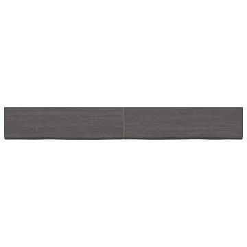 Dark Brown Solid Wood Bathroom Countertop | 220x30 cm