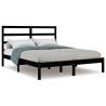 Black Solid Wood Bed Frame 150x200 cm King Size - HipoMarket