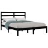 Black Solid Wood Bed Frame 150x200 cm King Size - HipoMarket