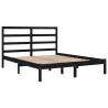 Black Solid Wood Bed Frame 150x200 cm King Size - HipoMarket