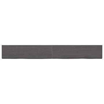 Wall Shelf Dark Brown Solid Oak - Handmade & Versatile