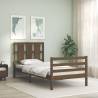 Bed Frame with Headboard Honey Brown 90x200 cm Solid Wood Colour honey brown Size 90 x 200 cm 