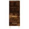 Elegant Smoked Oak Highboard - 34.5x34x180 cm | Hipomarket