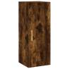 Elegant Smoked Oak Highboard - 34.5x34x180 cm | Hipomarket