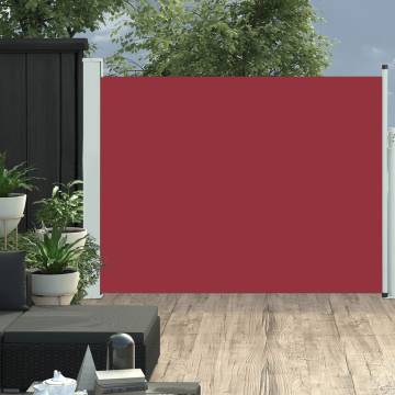 Patio Retractable Side Awning 140x500 cm - Red Privacy Solution