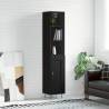 Highboard Black 34.5x34x180 cm Engineered Wood Colour black Quantity in Package 1 Model 1 wood door 