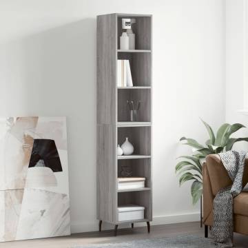 Stylish Highboard Grey Sonoma - Elegant Storage Solution