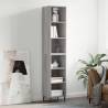 Highboard Grey Sonoma 34.5x32.5x180 cm Engineered Wood Colour grey sonoma Quantity in Package 1 Model 3 shelves 