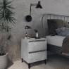 Bed Cabinet Concrete Grey 40x35x50 cm Engineered Wood Colour concrete grey Quantity in Package 1 