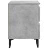 Chic Concrete Grey Bed Cabinet - Industrial Style Nightstand