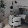 Chic Concrete Grey Bed Cabinet - Industrial Style Nightstand