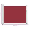 Patio Retractable Side Awning 140x500 cm - Red Privacy Solution