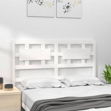 Stylish White Pine Bed Headboard - 125.5x4x100 cm