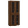 Stylish Highboard in Brown Oak - 69.5x34x180 cm