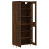 Stylish Highboard in Brown Oak - 69.5x34x180 cm