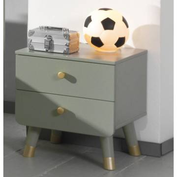 Vipack Nightstand Billy - 2-Drawer Olive Green - Stylish Design