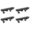 Moving Dollies with 4 Wheels 4 pcs Black Polypropylene 170 kg Quantity in Package 2 