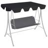 Replacement Canopy for Garden Swing Black 150/130x105/70 cm Colour black Size 150/130 x 105/70 cm Quantity in Package 1 