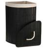 Corner Laundry Basket - Bathroom Solutions - Bamboo Black