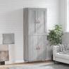 Highboard Grey Sonoma 69.5x34x180 cm Engineered Wood Colour grey sonoma Quantity in Package 1 Model 2 doors 