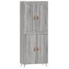 Stylish Highboard Grey Sonoma | Engineered Wood Storage Solution